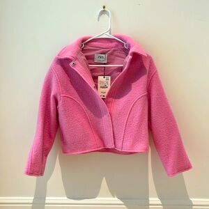 ZARA PINK BUTTON JACKET